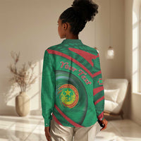 Personalized Mauritania Women Casual Shirt African Wildcat From Richat Structure