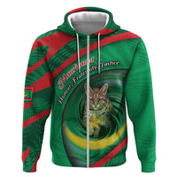 Personalized Mauritania Zip Hoodie African Wildcat From Richat Structure