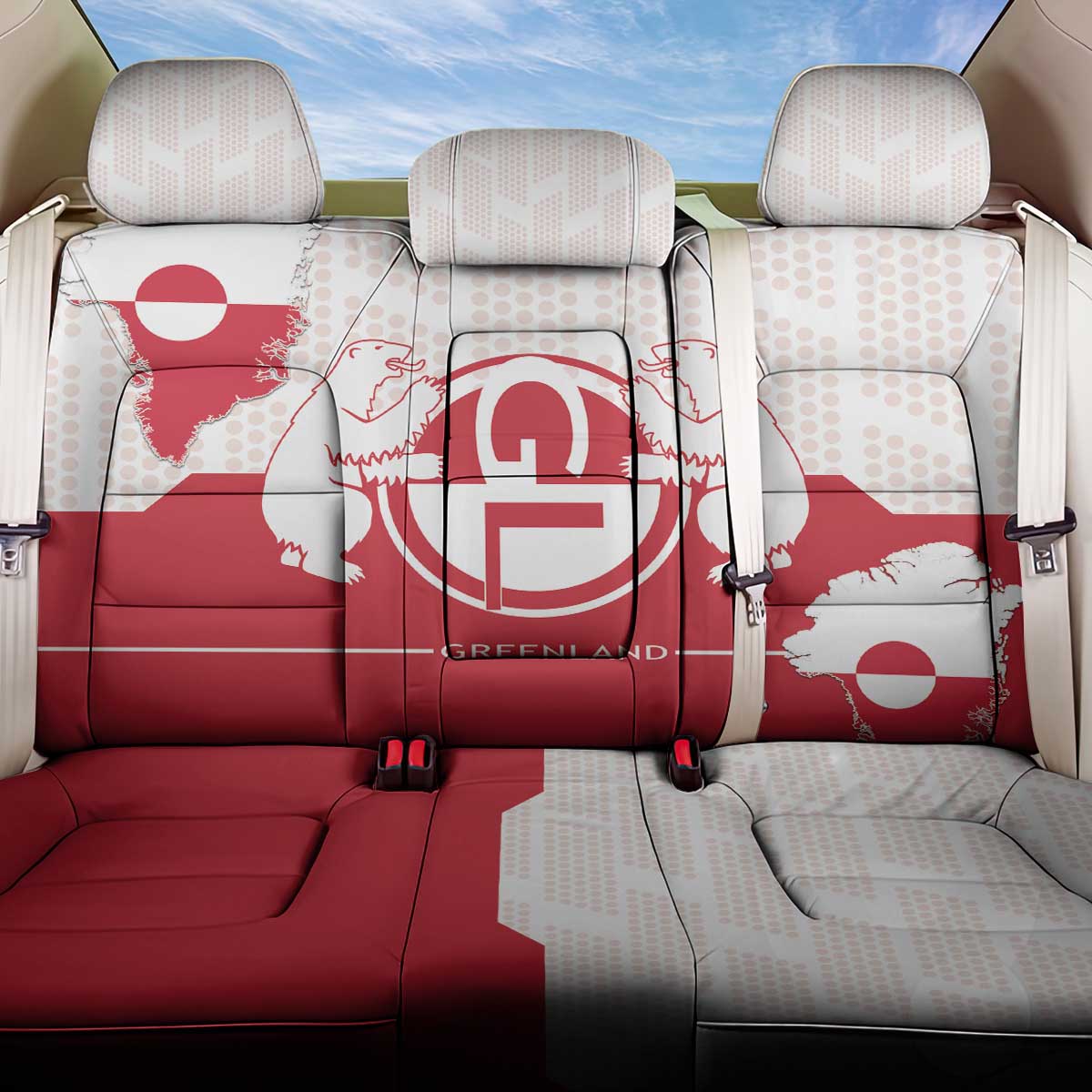 Greenland Back Car Seat Cover Coat Of Arms Unique Style