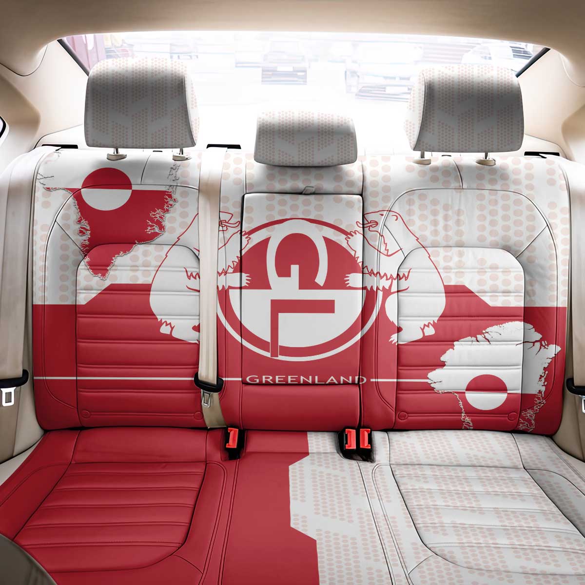 Greenland Back Car Seat Cover Coat Of Arms Unique Style