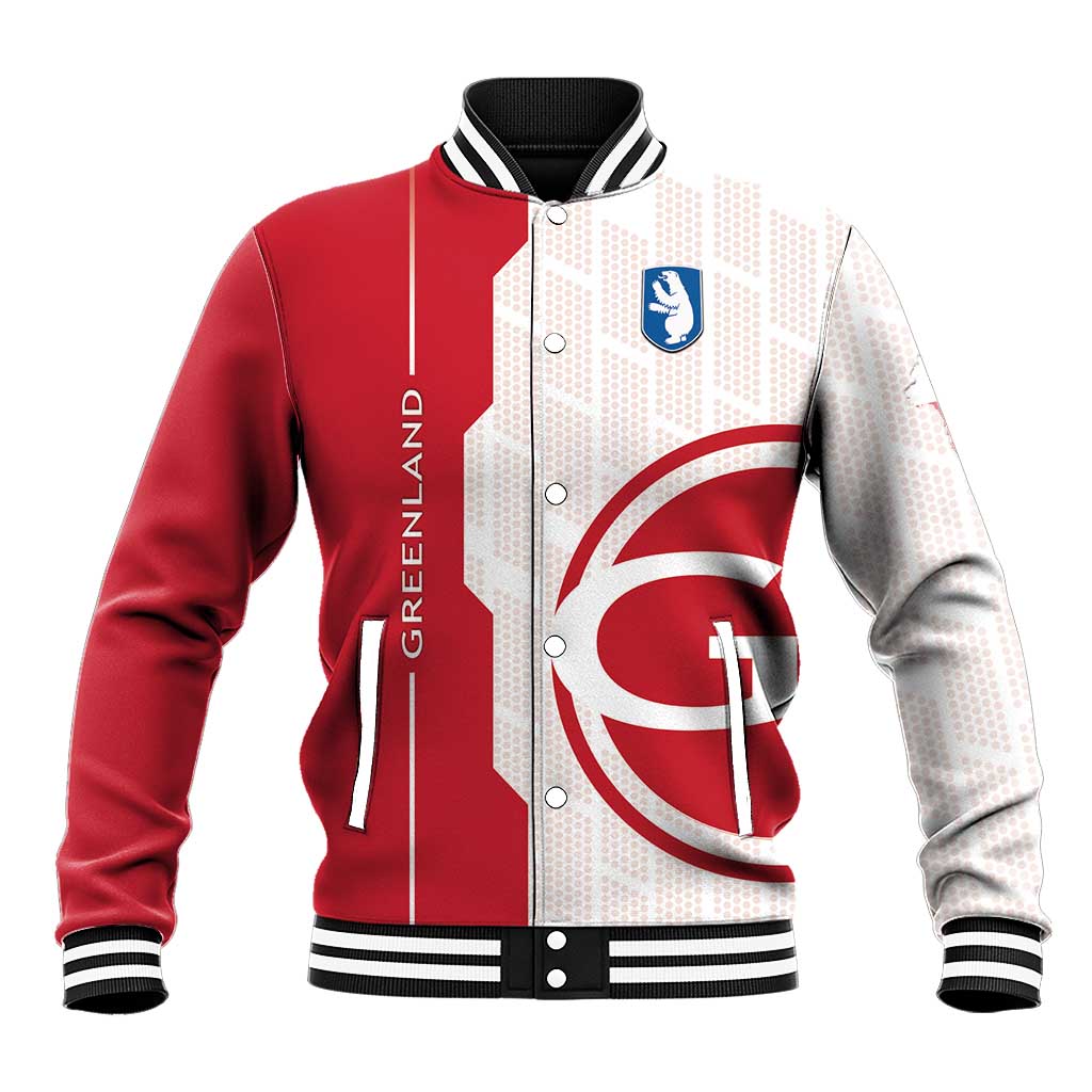 Greenland Baseball Jacket Coat Of Arms Unique Style