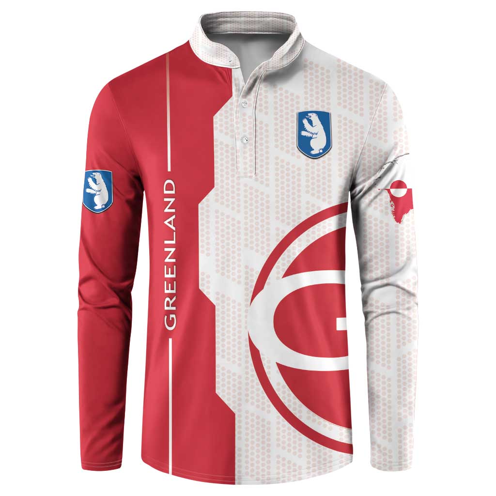 Greenland Button Sweatshirt Coat Of Arms Unique Style