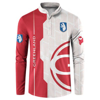 Greenland Button Sweatshirt Coat Of Arms Unique Style