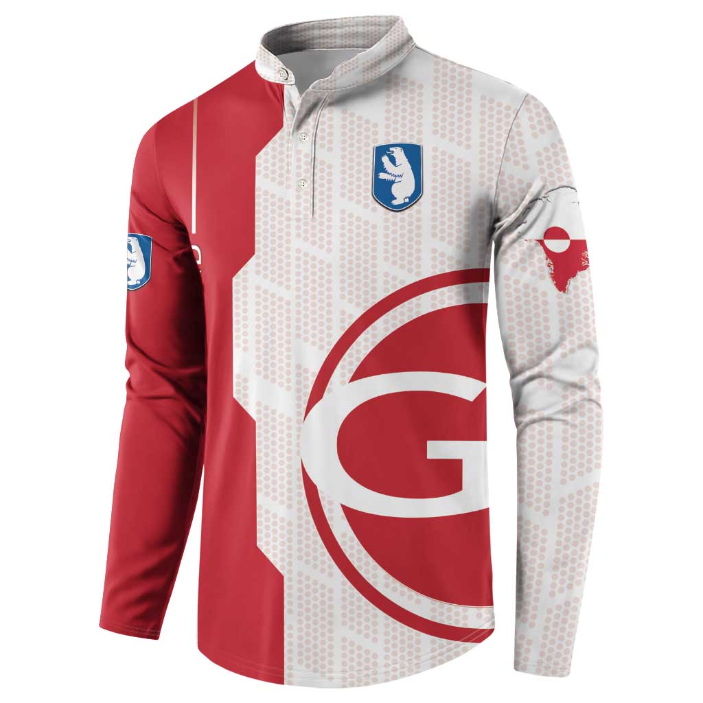 Greenland Button Sweatshirt Coat Of Arms Unique Style