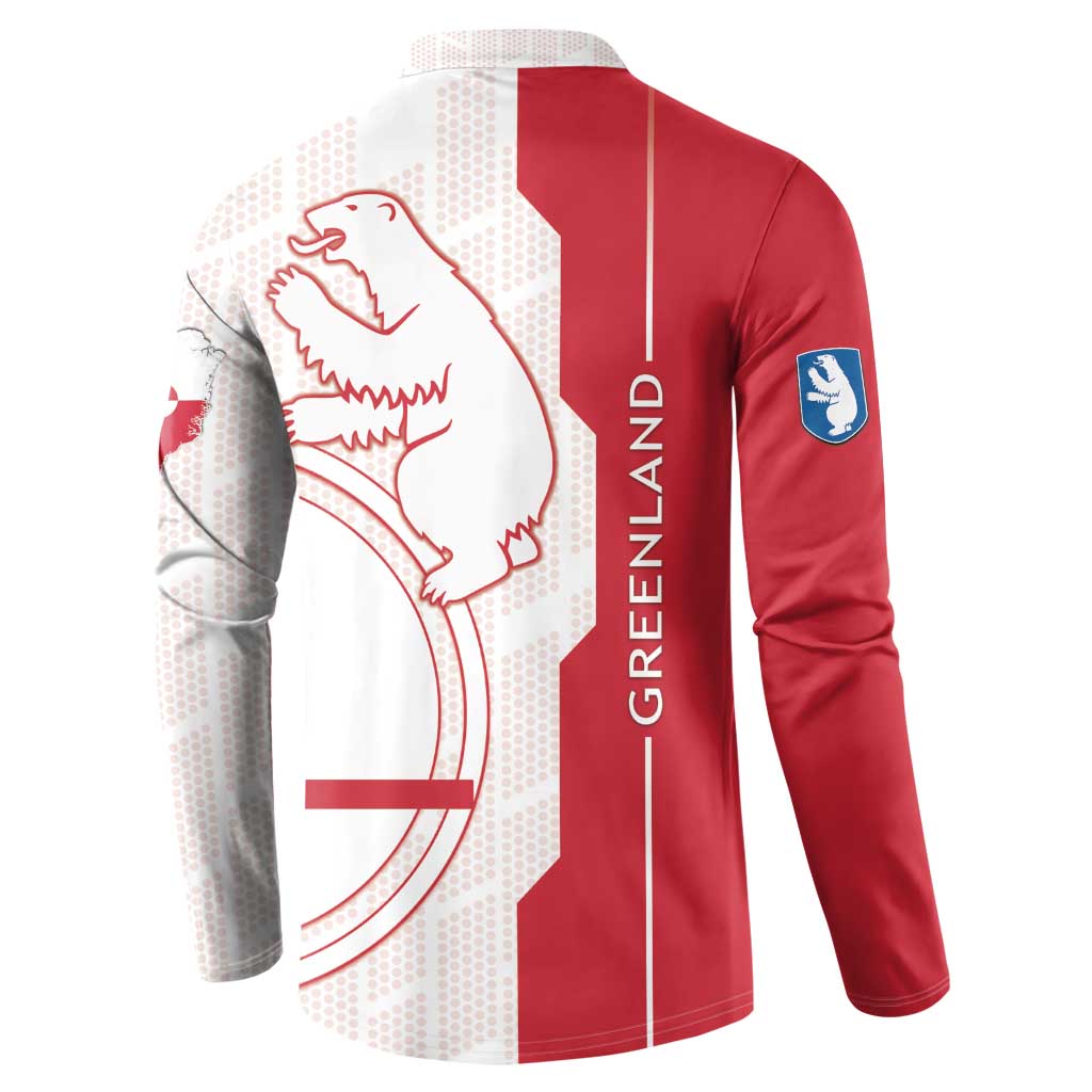 Greenland Button Sweatshirt Coat Of Arms Unique Style