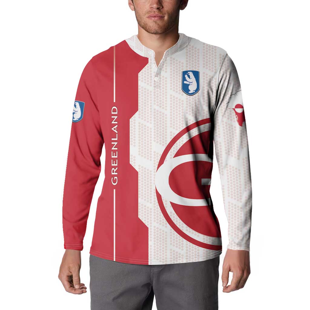 Greenland Button Sweatshirt Coat Of Arms Unique Style