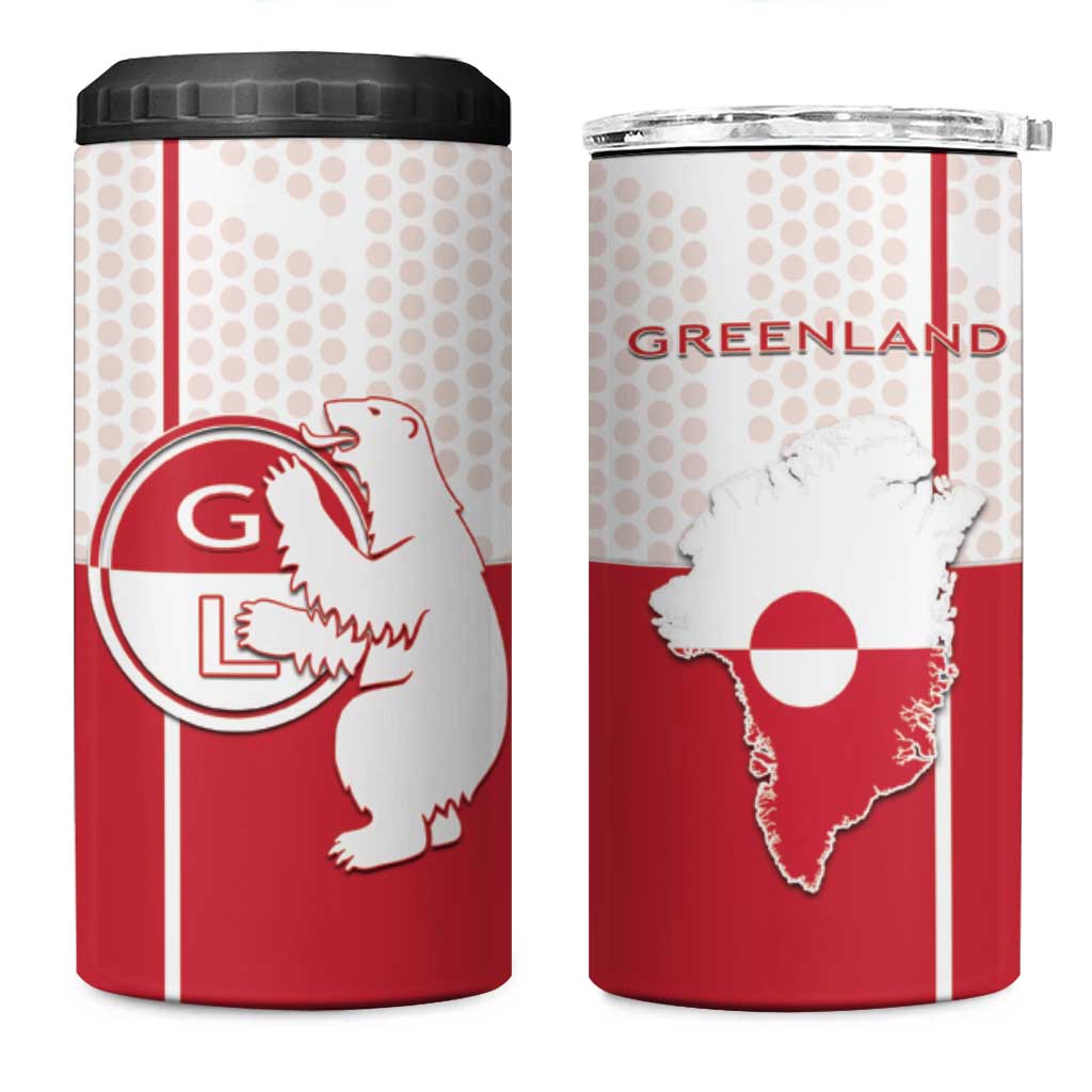 Greenland 4 in 1 Can Cooler Tumbler Coat Of Arms Unique Style