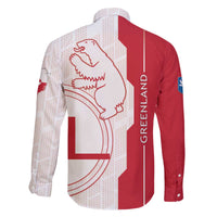 Greenland Family Matching Off The Shoulder Long Sleeve Dress and Hawaiian Shirt Coat Of Arms Unique Style