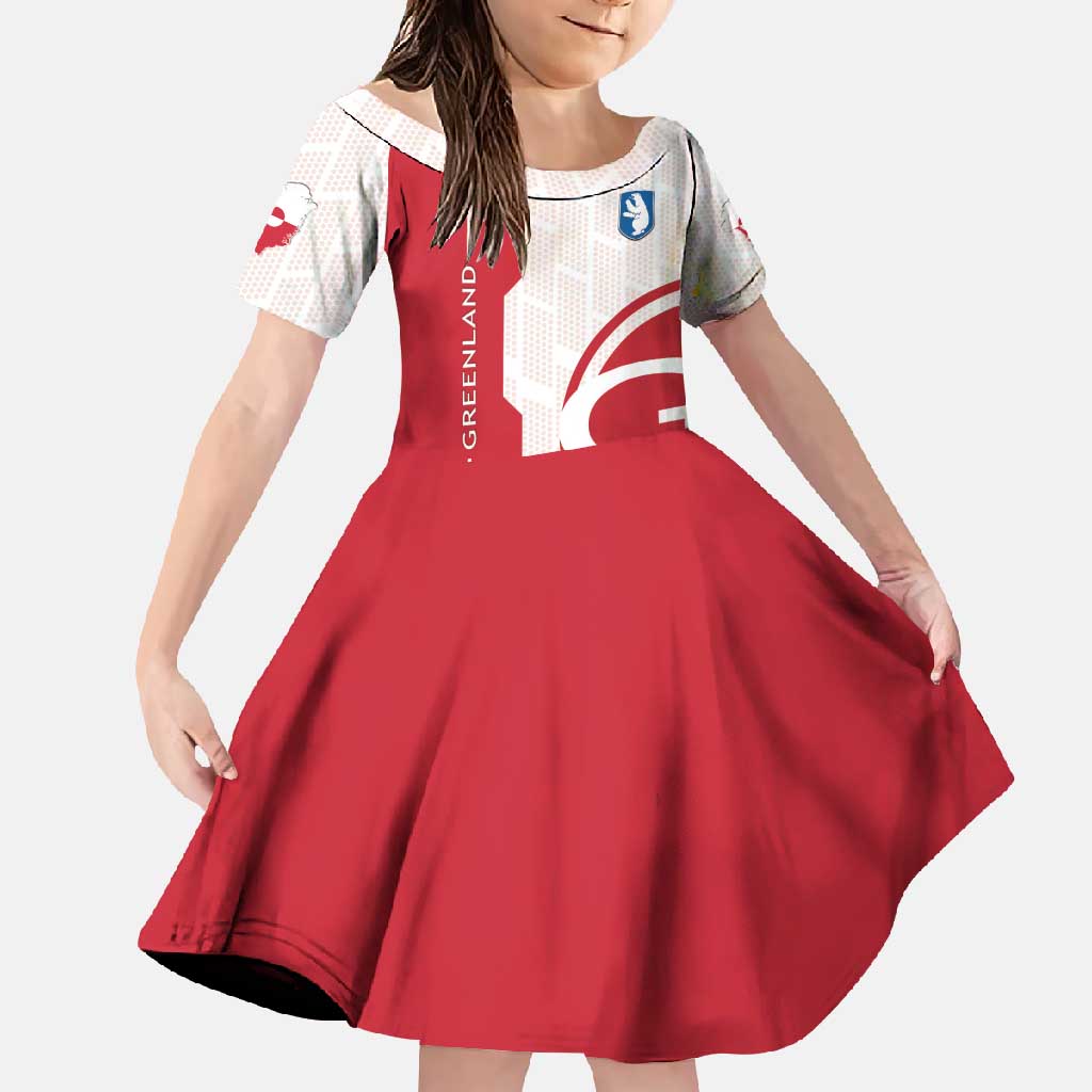 Greenland Family Matching Off Shoulder Maxi Dress and Hawaiian Shirt Coat Of Arms Unique Style