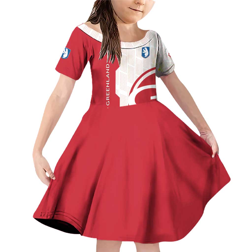 Greenland Family Matching Off Shoulder Short Dress and Hawaiian Shirt Coat Of Arms Unique Style