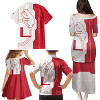 Greenland Family Matching Puletasi and Hawaiian Shirt Coat Of Arms Unique Style