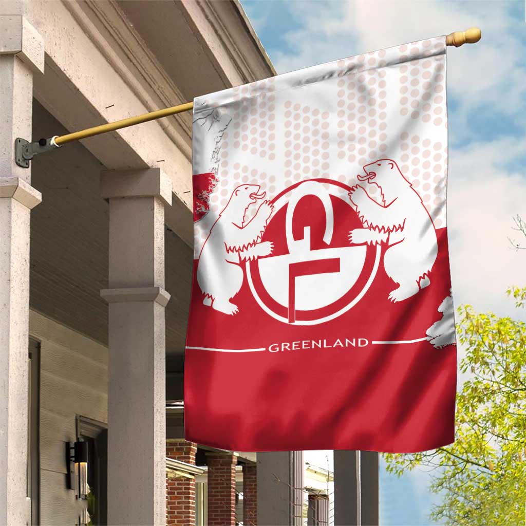 Greenland Garden Flag Coat Of Arms Unique Style
