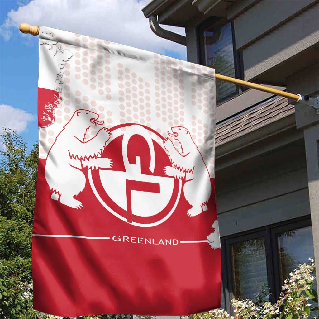 Greenland Garden Flag Coat Of Arms Unique Style
