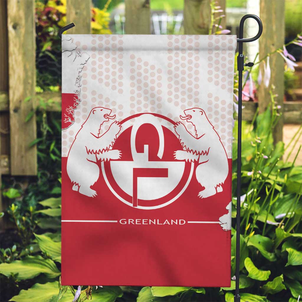 Greenland Garden Flag Coat Of Arms Unique Style
