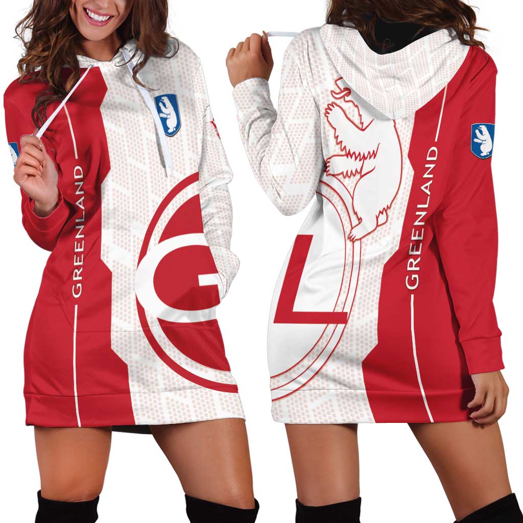 Greenland Hoodie Dress Coat Of Arms Unique Style