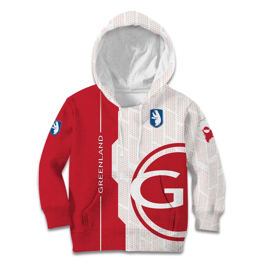 Greenland Kid Hoodie Coat Of Arms Unique Style