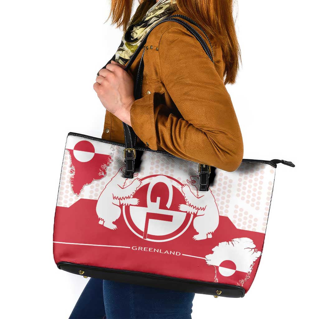 Greenland Leather Tote Bag Coat Of Arms Unique Style