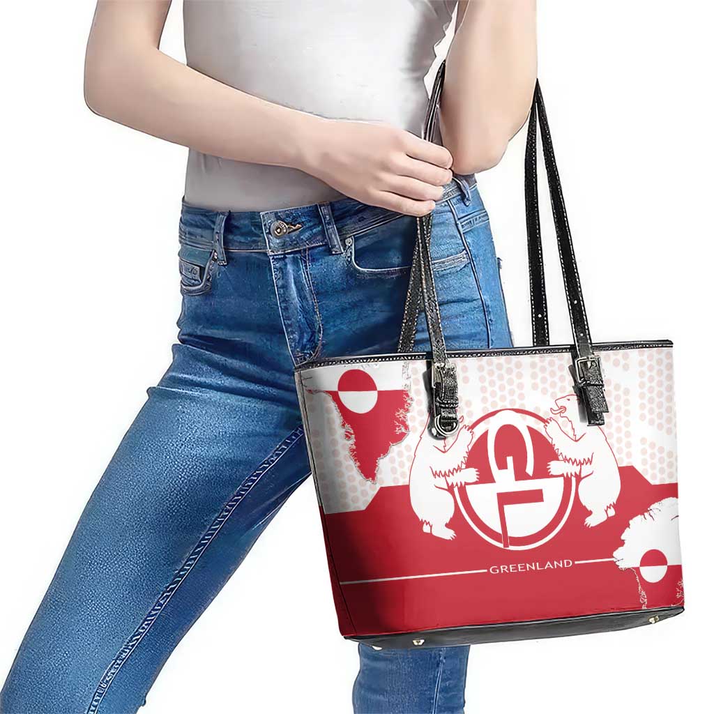 Greenland Leather Tote Bag Coat Of Arms Unique Style