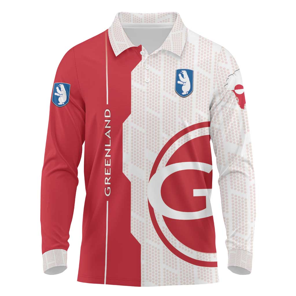 Greenland Long Sleeve Polo Shirt Coat Of Arms Unique Style