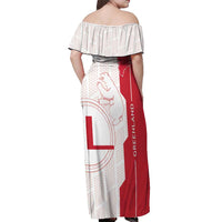 Greenland Off Shoulder Maxi Dress Coat Of Arms Unique Style