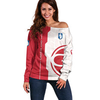 Greenland Off Shoulder Sweater Coat Of Arms Unique Style