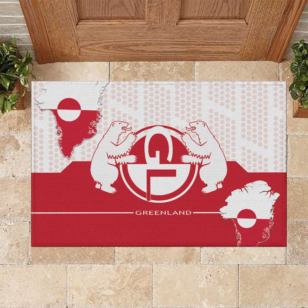 Greenland Rubber Doormat Coat Of Arms Unique Style