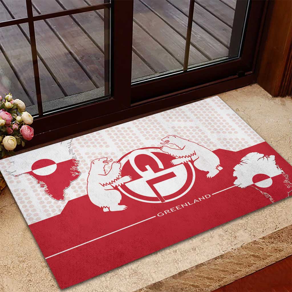 Greenland Rubber Doormat Coat Of Arms Unique Style