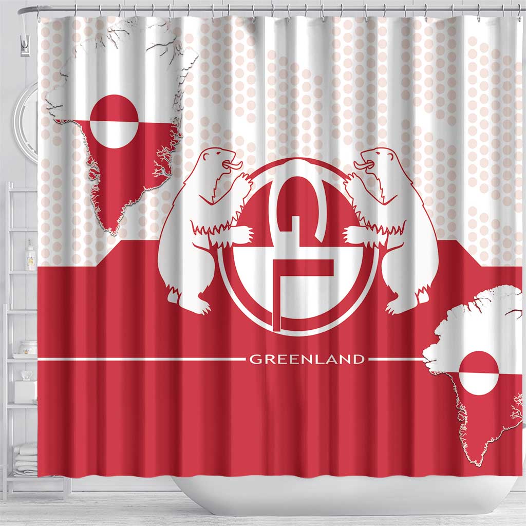 Greenland Shower Curtain Coat Of Arms Unique Style
