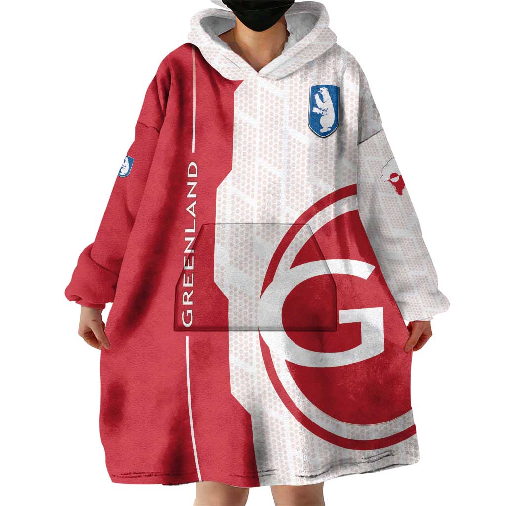 Greenland Wearable Blanket Hoodie Coat Of Arms Unique Style