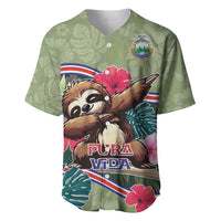 Costa Rica Baseball Jersey Pura Vida Dabbing Sloth