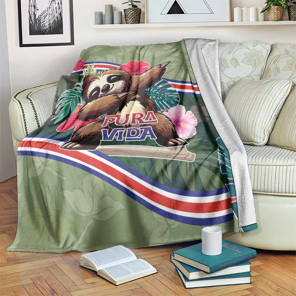 Costa Rica Blanket Pura Vida Dabbing Sloth