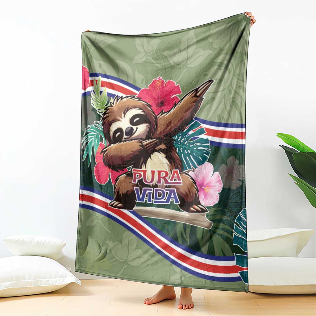 Costa Rica Blanket Pura Vida Dabbing Sloth