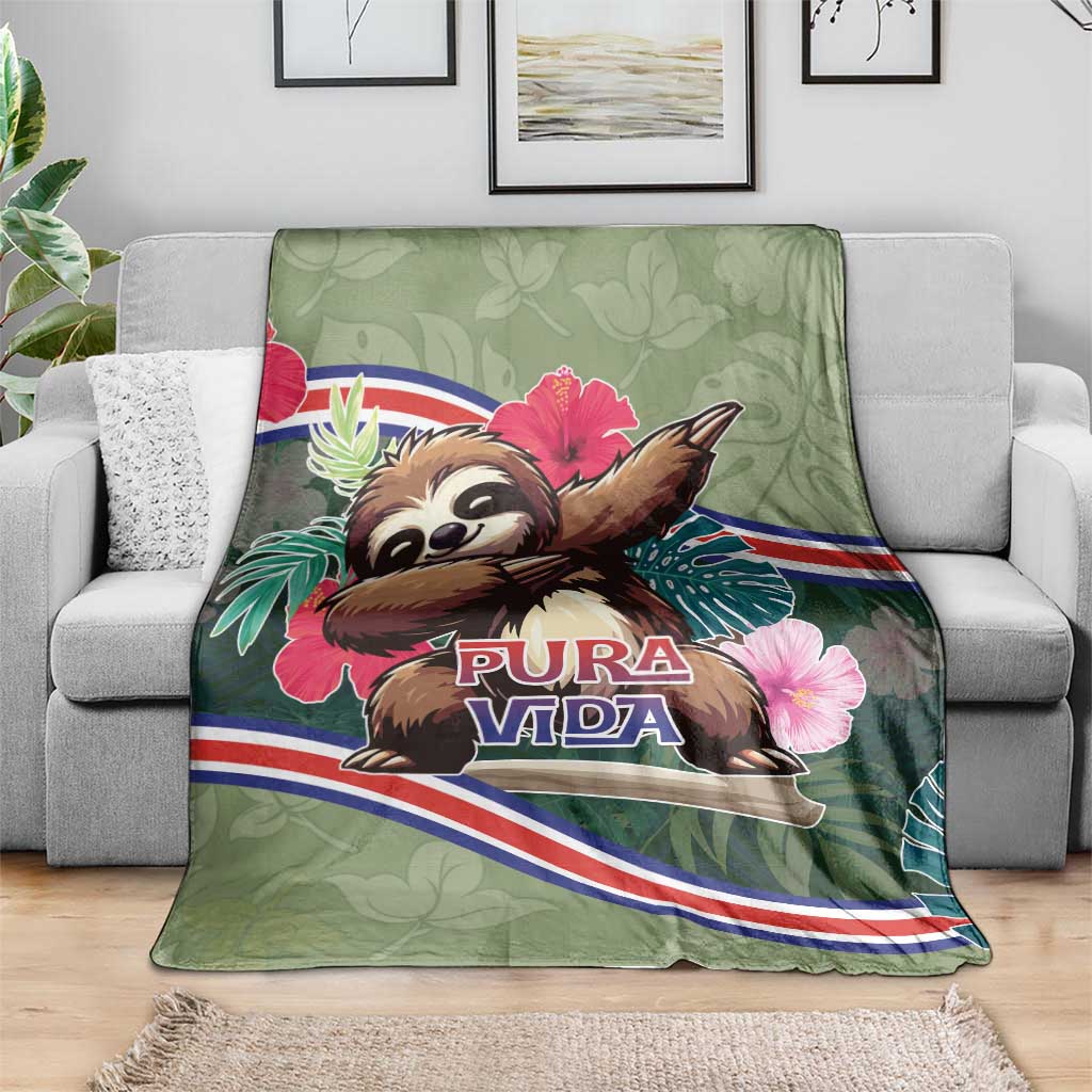 Costa Rica Blanket Pura Vida Dabbing Sloth