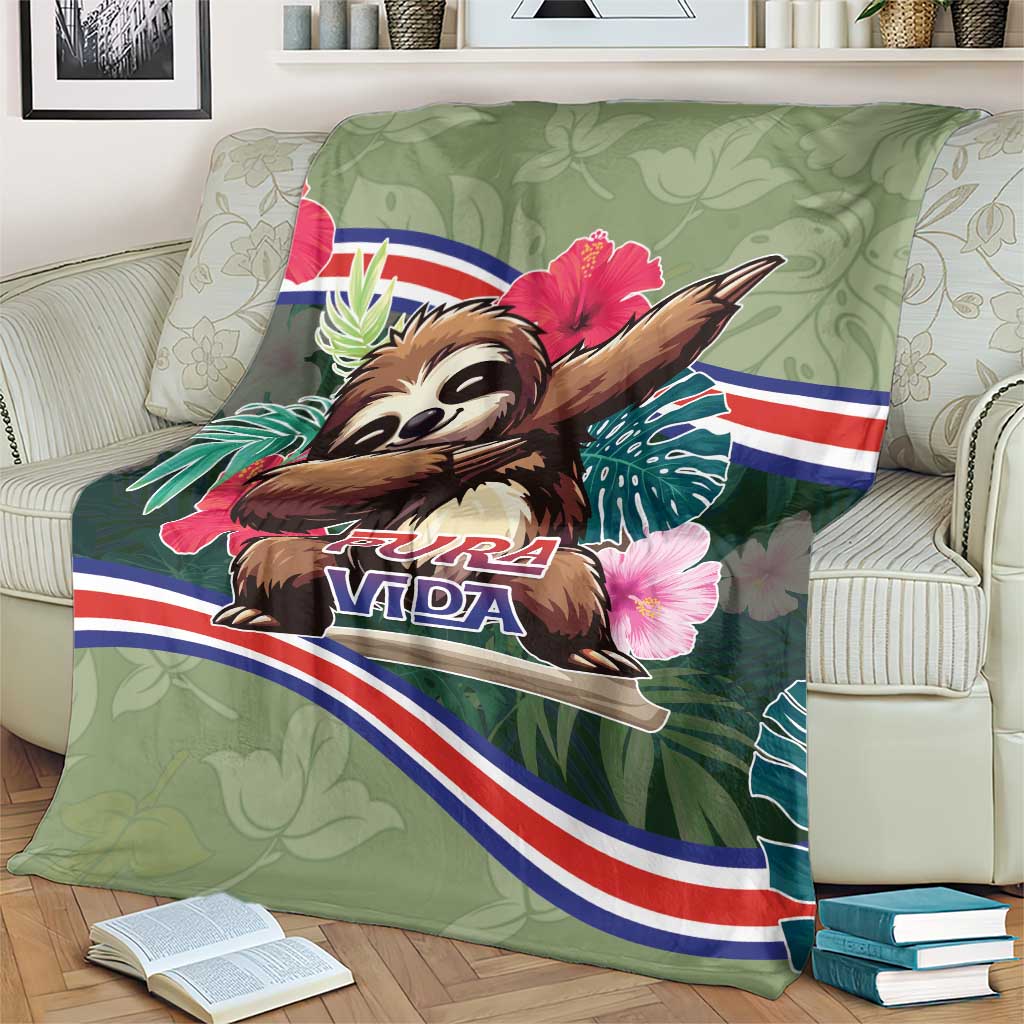 Costa Rica Blanket Pura Vida Dabbing Sloth