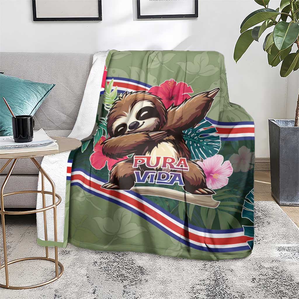 Costa Rica Blanket Pura Vida Dabbing Sloth