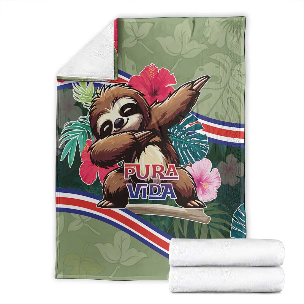 Costa Rica Blanket Pura Vida Dabbing Sloth