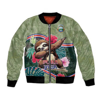 Costa Rica Bomber Jacket Pura Vida Dabbing Sloth