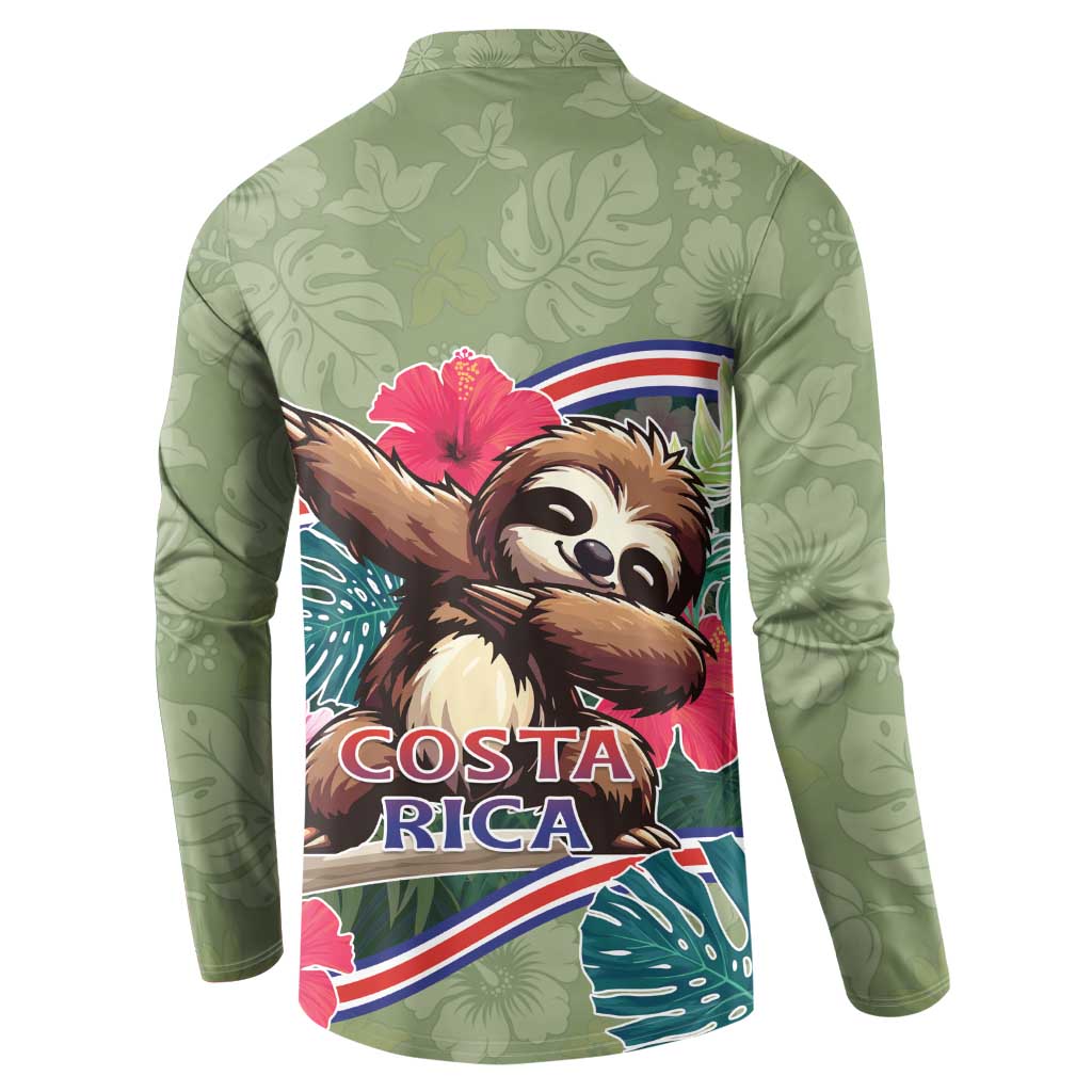 Costa Rica Button Sweatshirt Pura Vida Dabbing Sloth