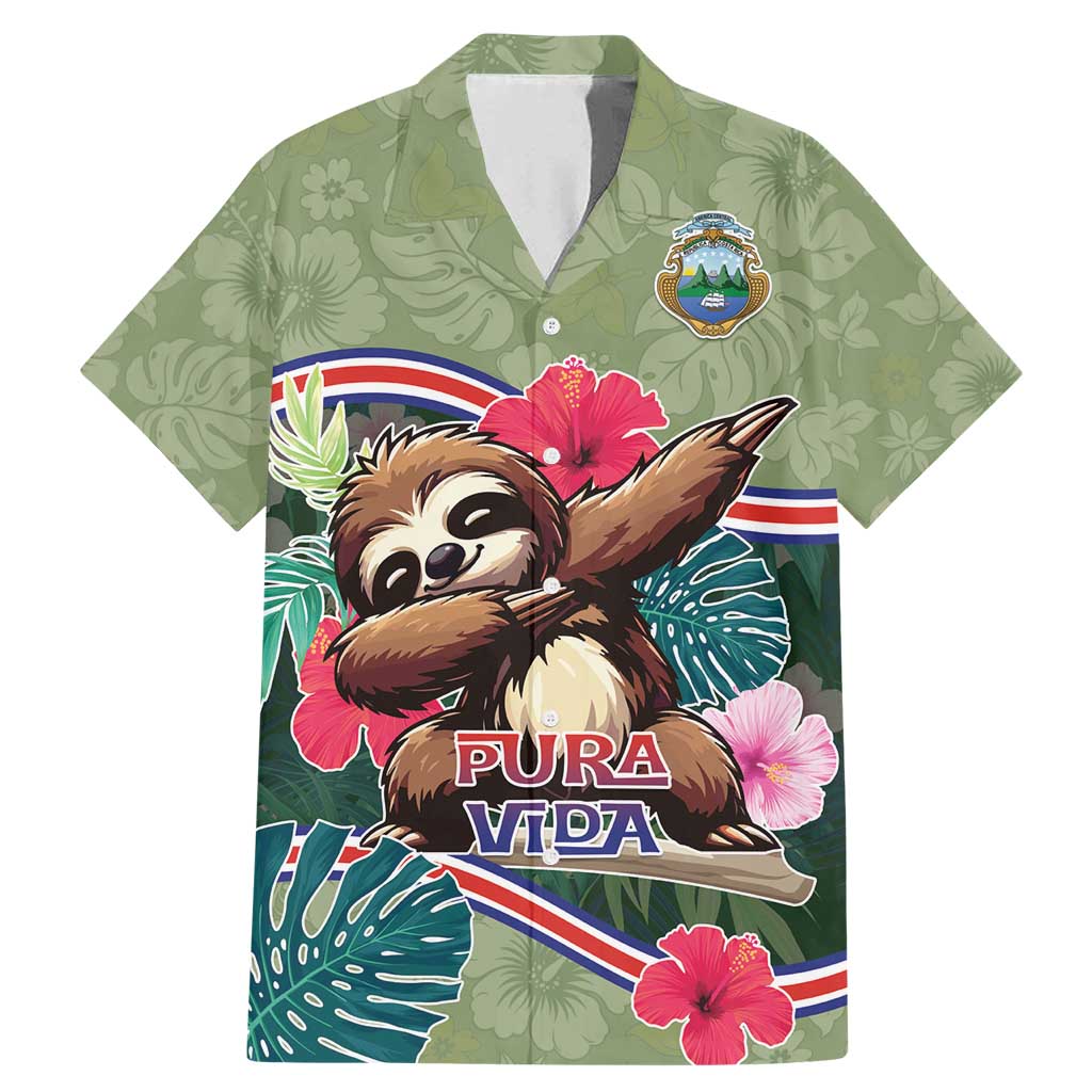 Costa Rica Family Matching Mermaid Dress and Hawaiian Shirt Pura Vida Dabbing Sloth