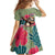 Costa Rica Family Matching Off The Shoulder Long Sleeve Dress and Hawaiian Shirt Pura Vida Dabbing Sloth