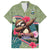 Costa Rica Family Matching Off The Shoulder Long Sleeve Dress and Hawaiian Shirt Pura Vida Dabbing Sloth