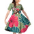 Costa Rica Family Matching Off Shoulder Short Dress and Hawaiian Shirt Pura Vida Dabbing Sloth