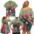 Costa Rica Family Matching Off Shoulder Short Dress and Hawaiian Shirt Pura Vida Dabbing Sloth