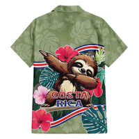 Costa Rica Family Matching Off Shoulder Short Dress and Hawaiian Shirt Pura Vida Dabbing Sloth