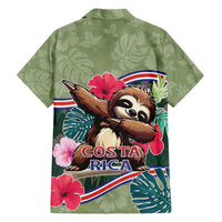 Costa Rica Family Matching Short Sleeve Bodycon Dress and Hawaiian Shirt Pura Vida Dabbing Sloth