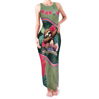 Costa Rica Family Matching Tank Maxi Dress and Hawaiian Shirt Pura Vida Dabbing Sloth