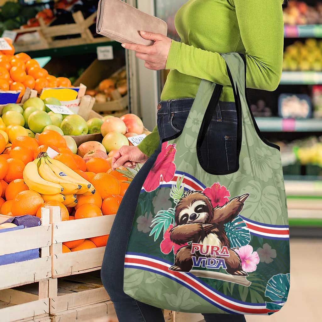 Costa Rica Grocery Bag Pura Vida Dabbing Sloth