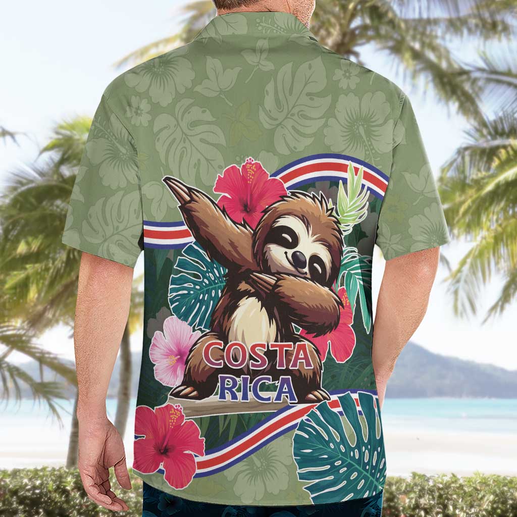 Costa Rica Hawaiian Shirt Pura Vida Dabbing Sloth