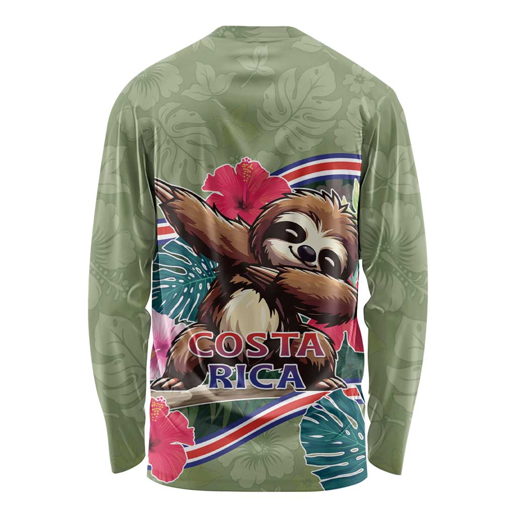 Costa Rica Long Sleeve Shirt Pura Vida Dabbing Sloth