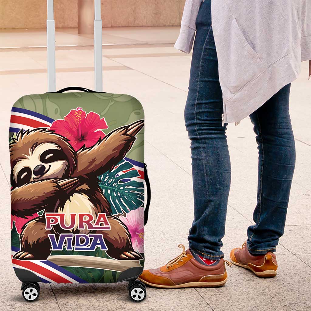 Costa Rica Luggage Cover Pura Vida Dabbing Sloth